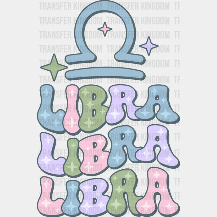 Groovy Libra Design - Zodiac & Horoscopes DTF heat transfer