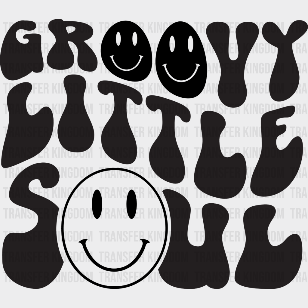 Groovy Little Soul - Kids Dtf Heat Transfer Unisex S & M (10’’) / Dark Color Design See Imaging