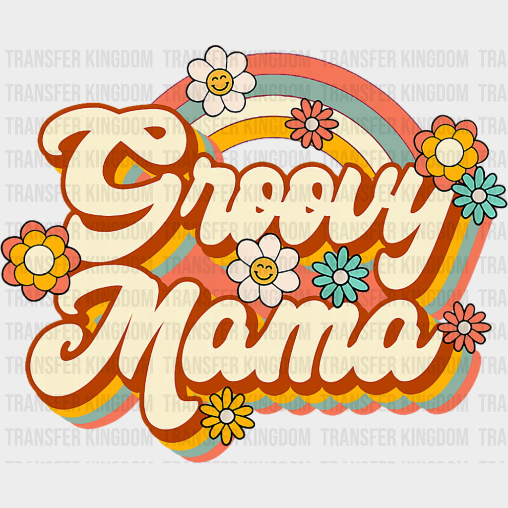 Groovy Mama Retro - Good Vibes DTF Transfer