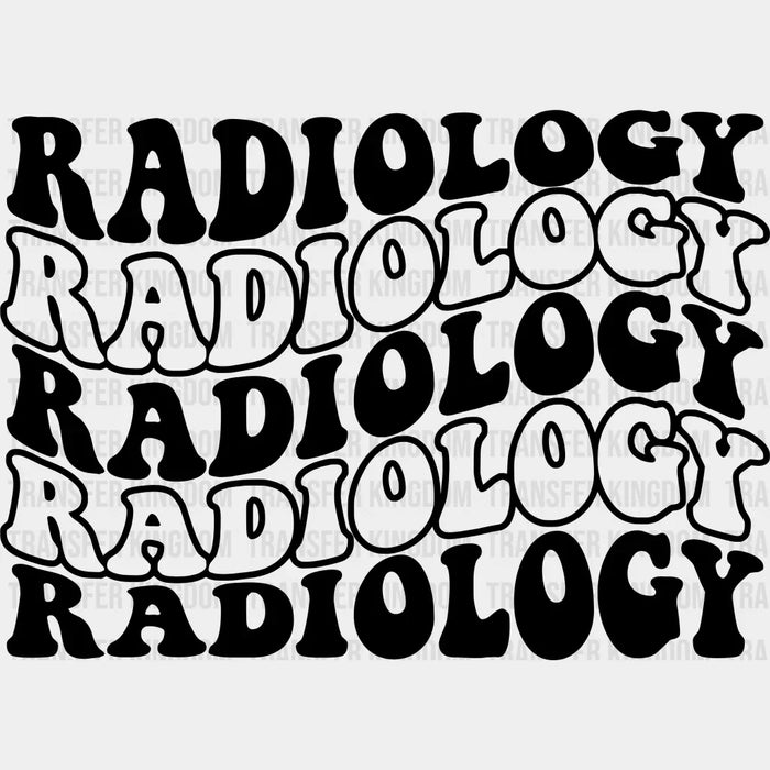 Groovy Radiology Black And White Design  - Radiology DTF Transfers