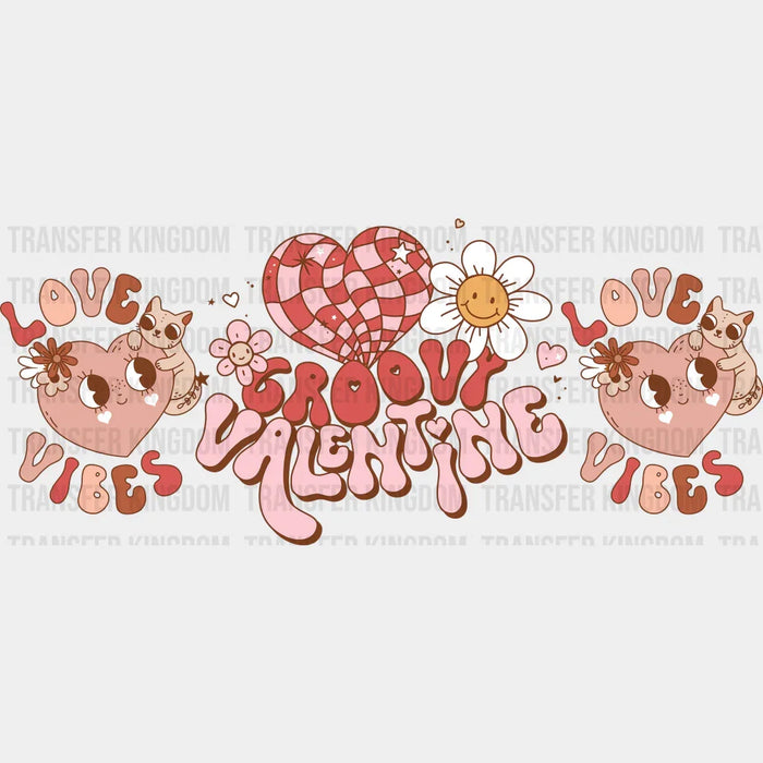 Groovy Valentine - Valentine's Day Cup Wrap UV Sticker Permanent UV DTF Decal