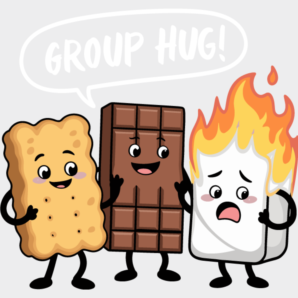 Group Hug - Camping DTF Transfer Adult Unisex - S & M (10’’) / Light Color Design (See Imaging)