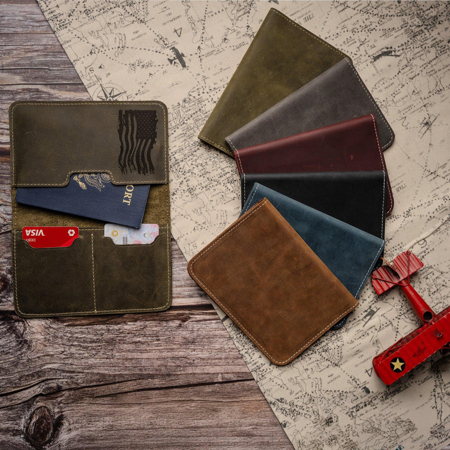 Faux Leather Passport Holder – Travel Wallet & Document Organizer