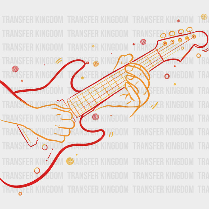 Guitar Playing - Music DTF Transfers