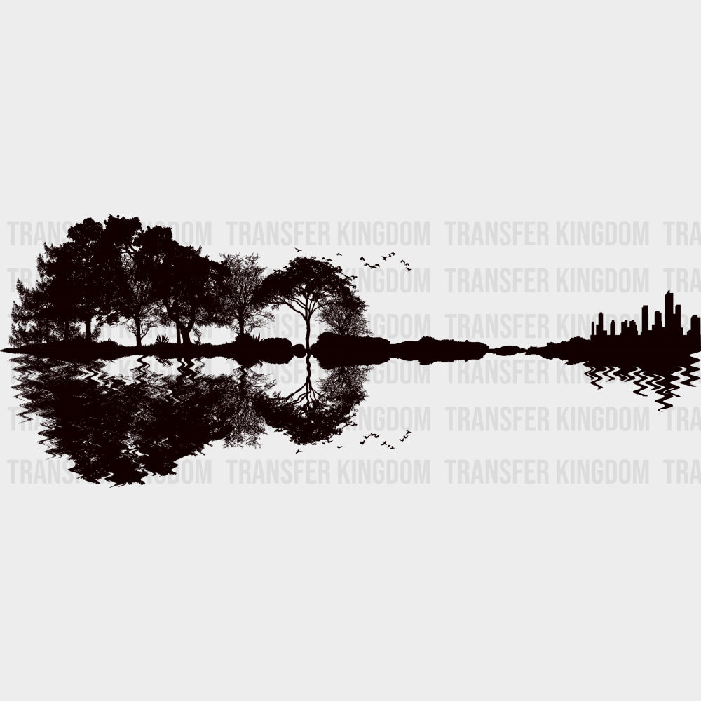 Guitar Silhouette - Music DTF Transfers transfer-kingdom Dark Color Design (See Imaging)
