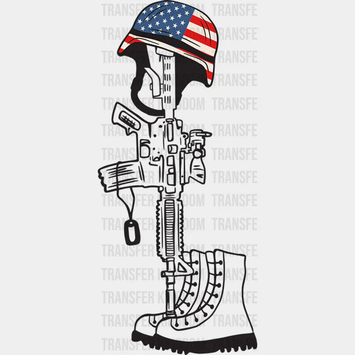 Gun And Boots - Memorial Day DTF Transfer