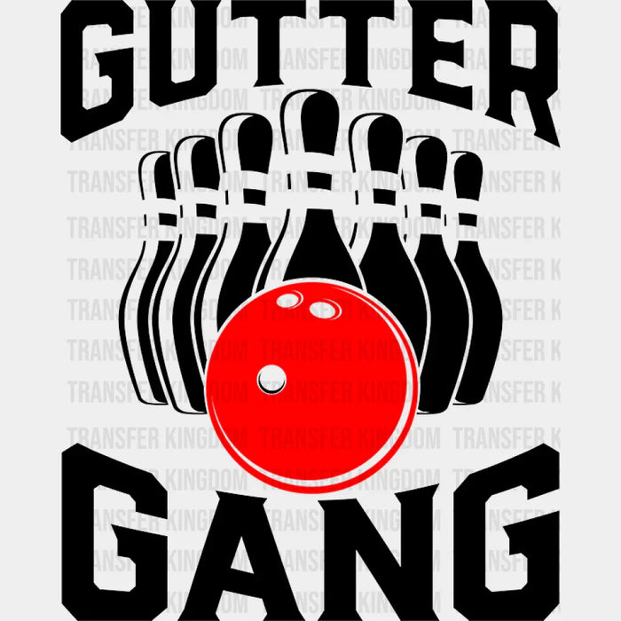 Gutter Gang Black And White - Bowling DTF Heat Transfer
