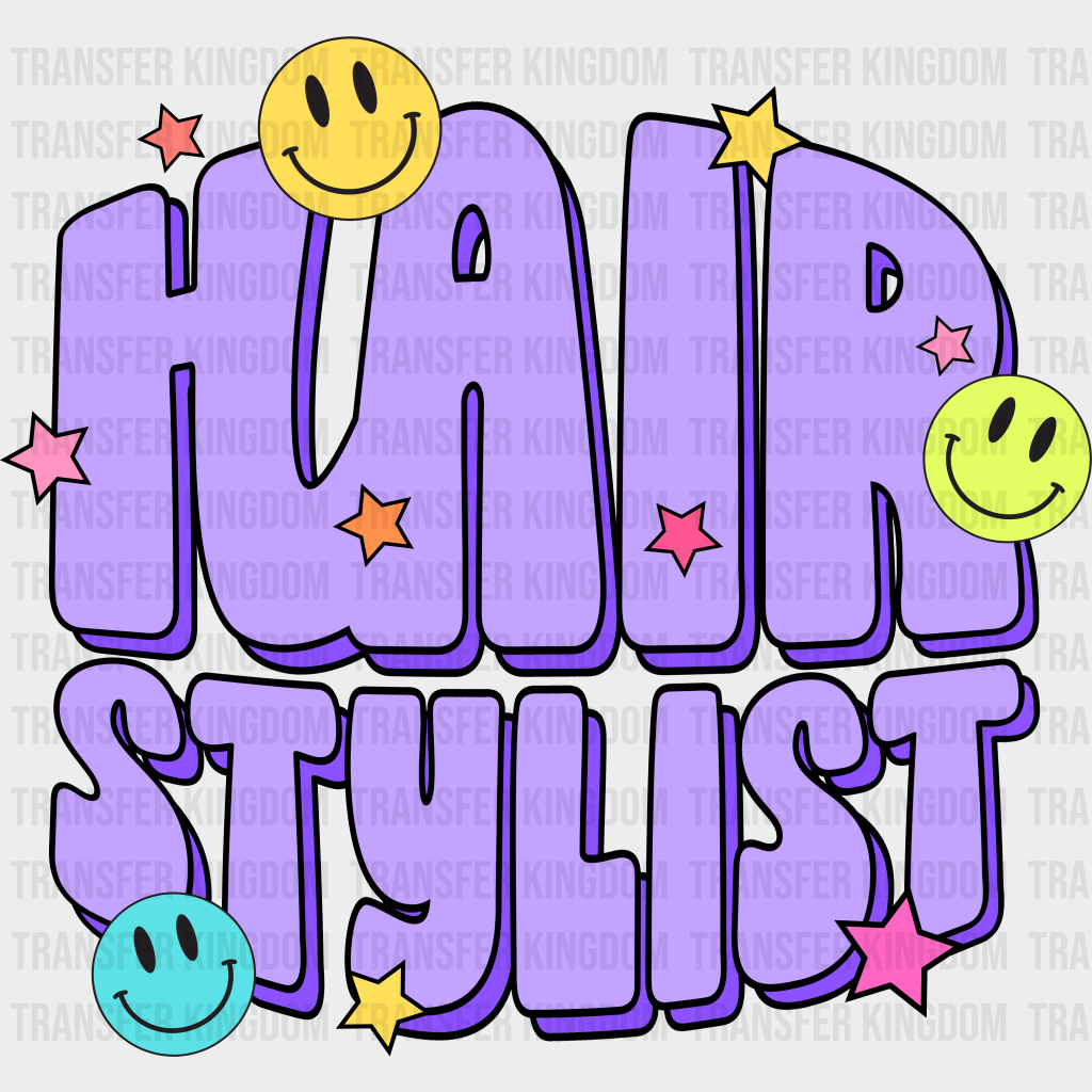 Hair Stylist Smile Face Design - Dtf Heat Transfer