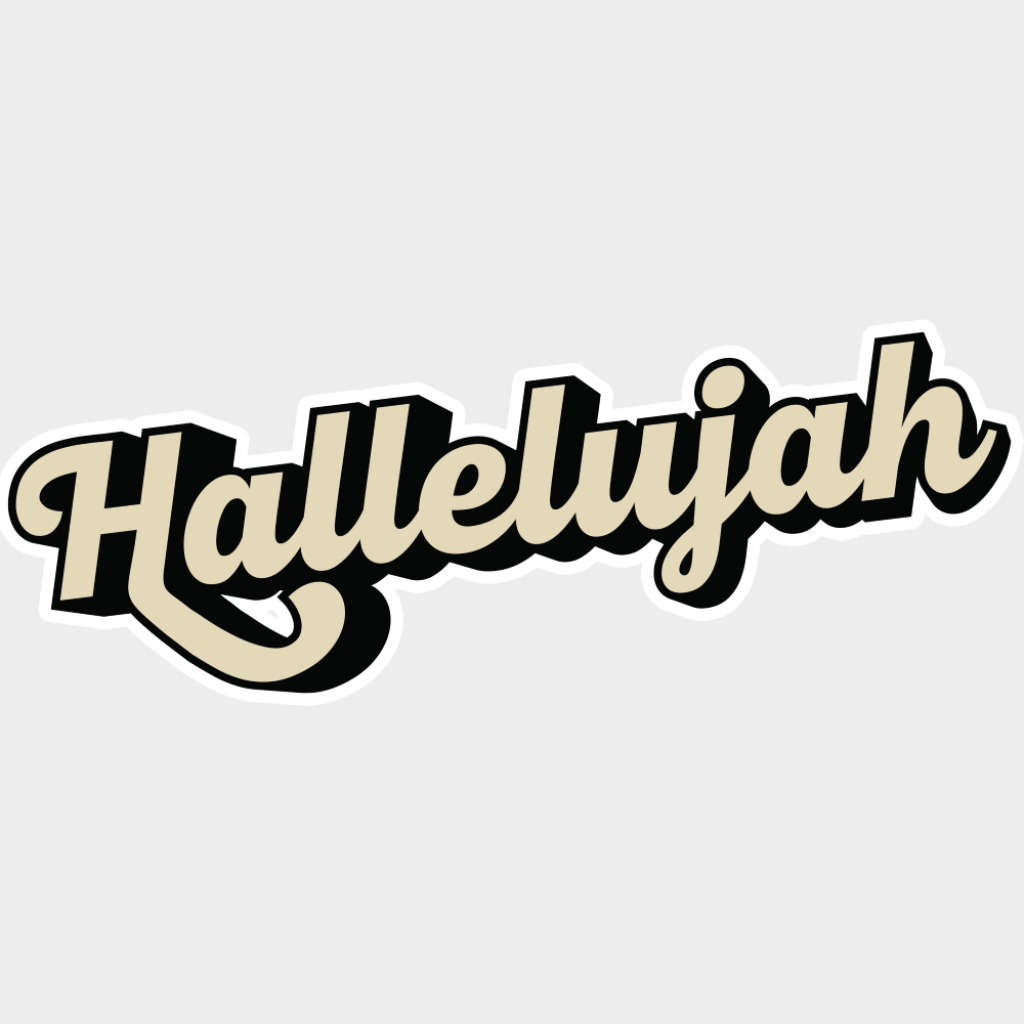 Hallelujah - Christianity DTF Transfer Adult Unisex - S & M (10’’) / Light Color Design (See Imaging)