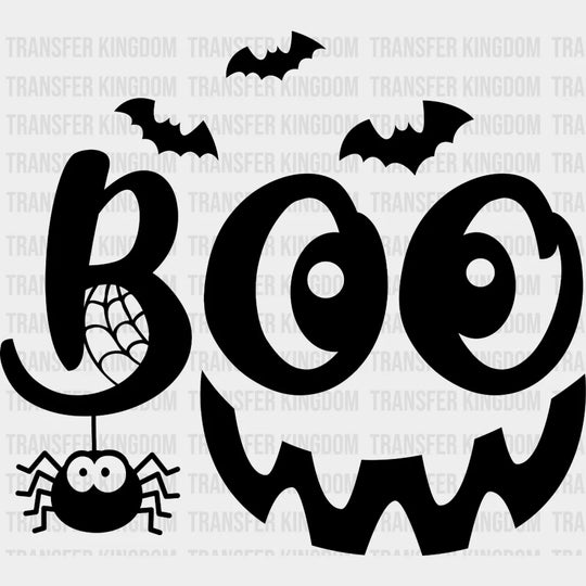 Halloween Boo Pumpkin Smile Face Design - Dtf Heat Transfer