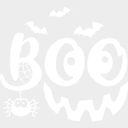Halloween Boo Pumpkin Smile Face Design - Dtf Heat Transfer