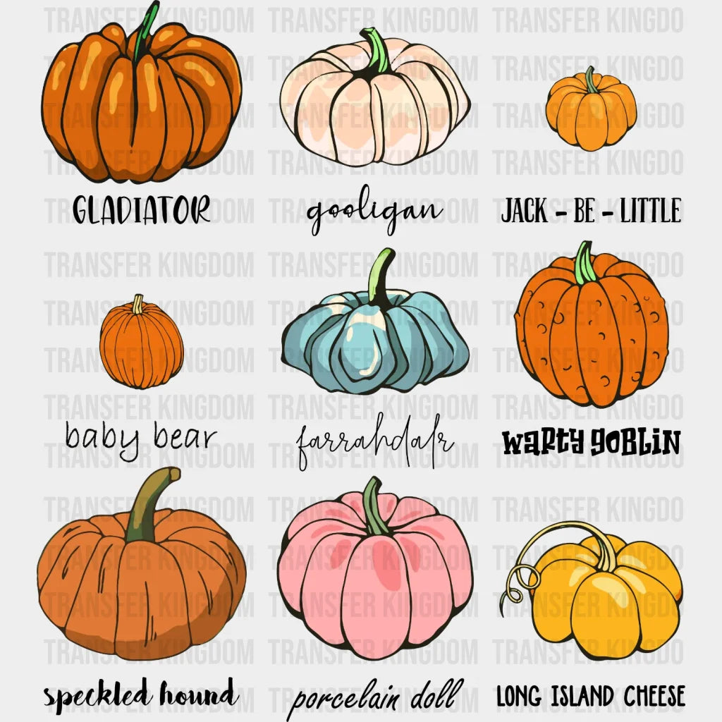 Halloween Cute Pumpkin Design - Dtf Heat Transfer