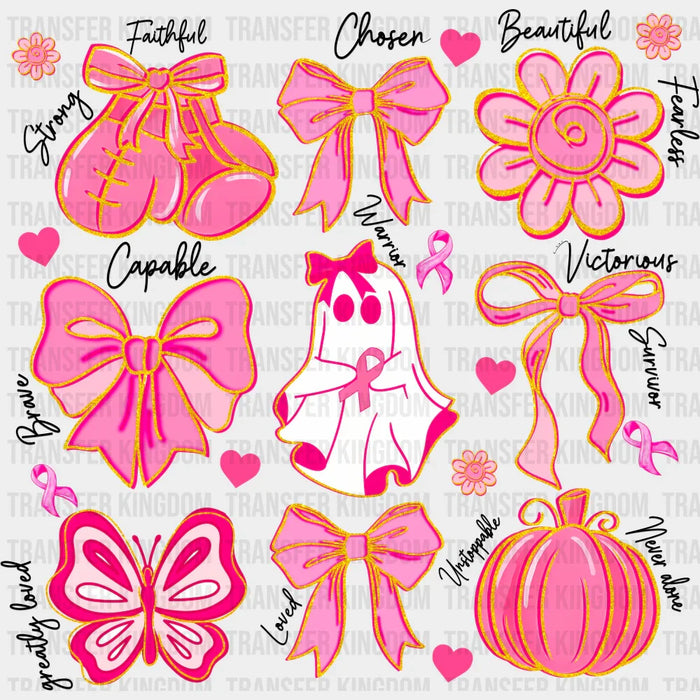 Halloween Design - Breast Cancer Awareness DTF Transfer