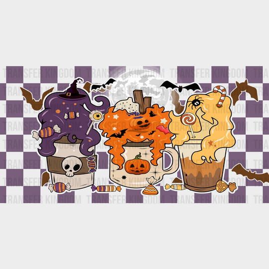 Halloween Drink Design - Cup Wrap Uv Sticker Permanent Dtf Decal