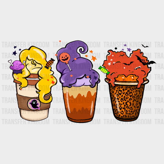 Halloween Drinks Design - Cup Wrap Uv Sticker Permanent Dtf Decal