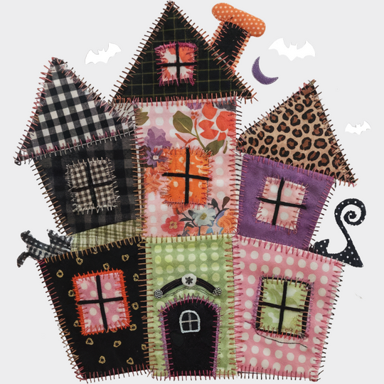 Halloween House & Bats - Halloween DTF Transfer Adult Unisex - S & M (10’’) / Light Color Design (See Imaging)