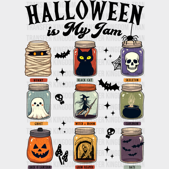 Halloween Is My Jam Halloween DTF Transfer Adult Unisex S & M (10’’) / Dark Color Design (See Imaging)