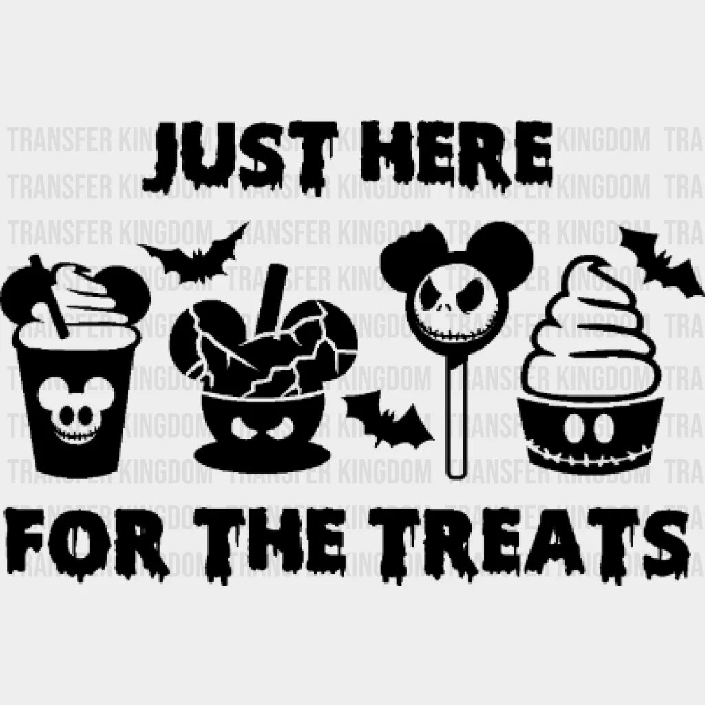 Halloween Just Here For The Treats Design - Dtf Heat Transfer