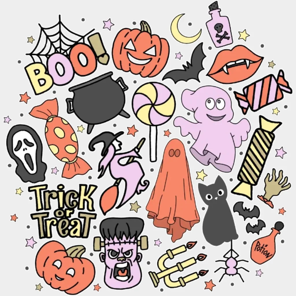 Halloween Little Things Witchy Design - Dtf Heat Transfer