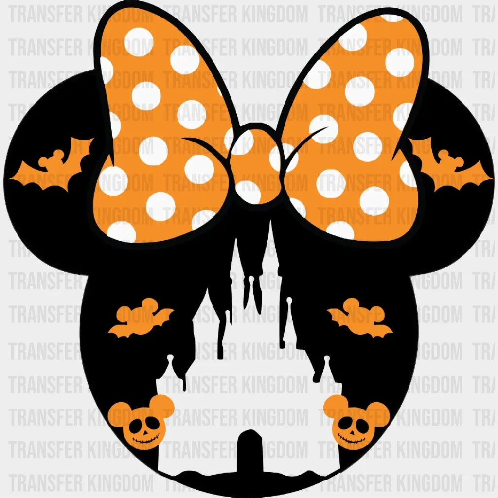 Halloween Minni Head Bat Design - Dtf Heat Transfer