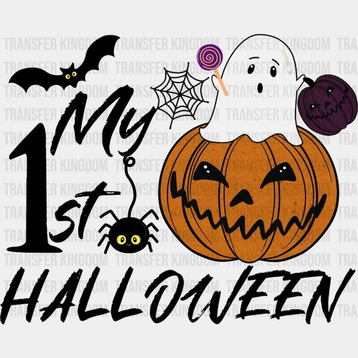 Halloween My First Halloween Ghost Pumpkin Design - DTF heat transfer
