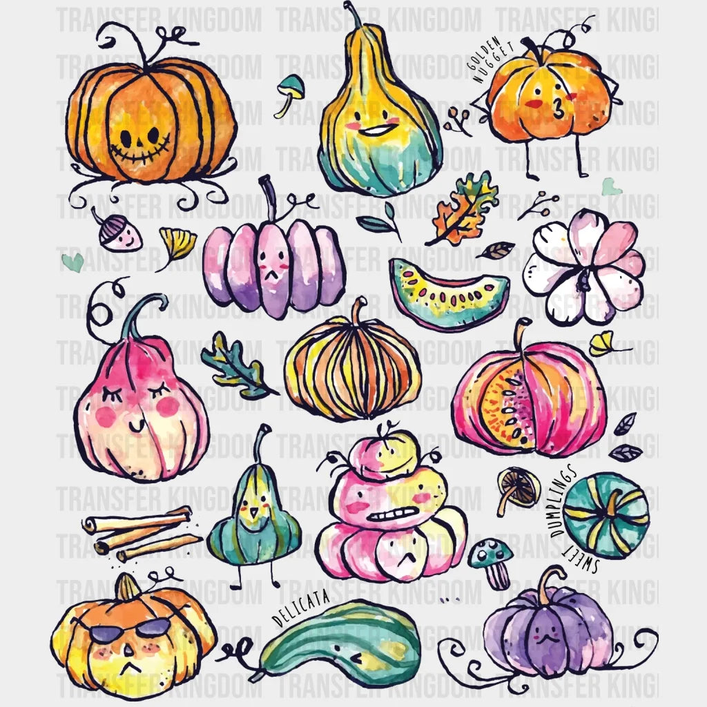 Halloween Pumpkin Patch Design - Dtf Heat Transfer