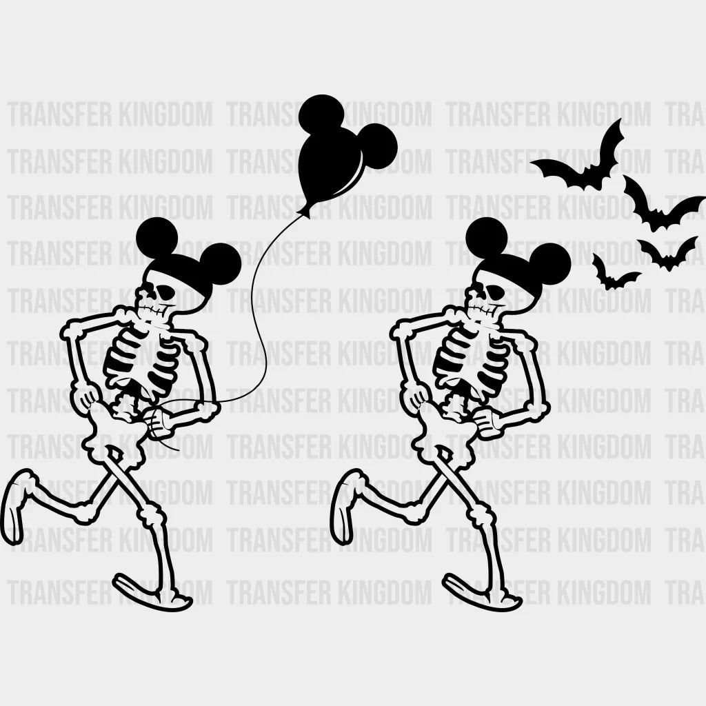 Halloween Skaleten Dancing Mickey Design - Dtf Heat Transfer