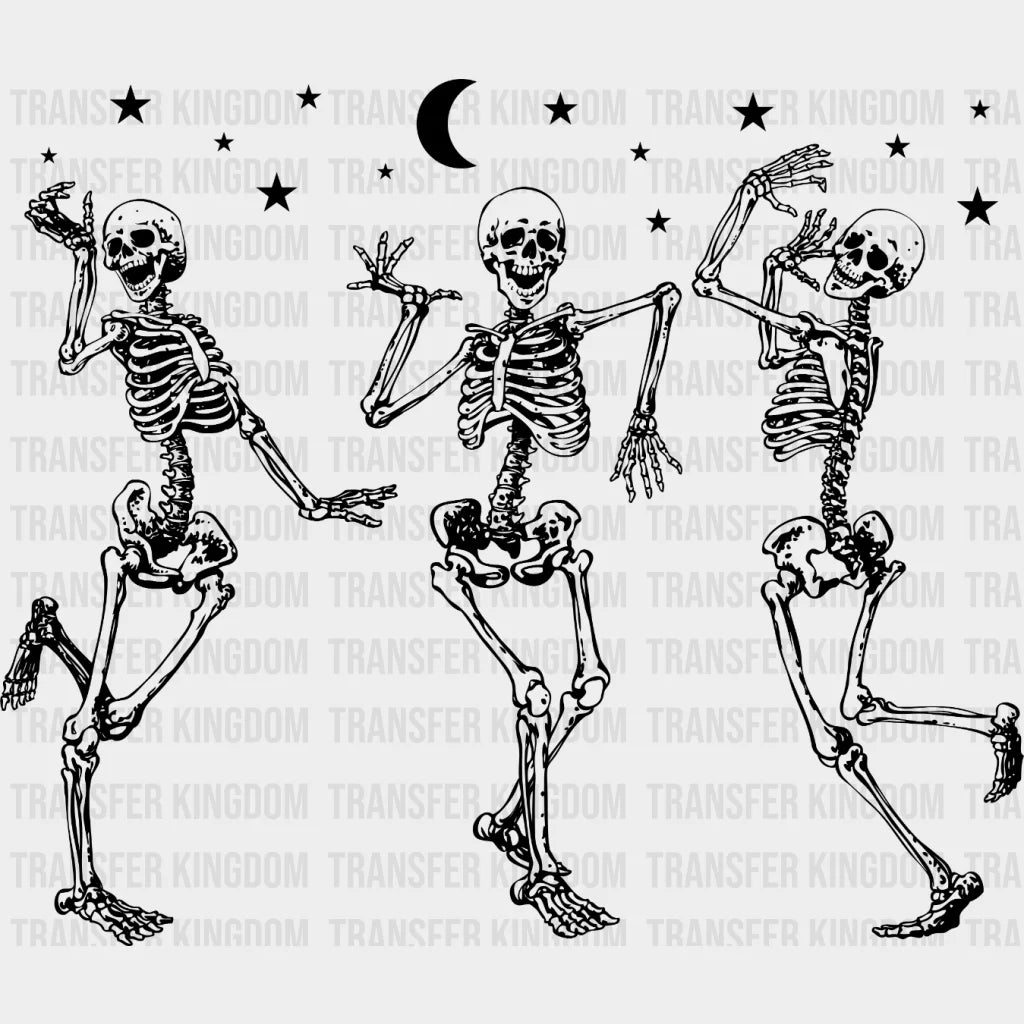 Halloween Skaleten Dancing Design - Dtf Heat Transfer