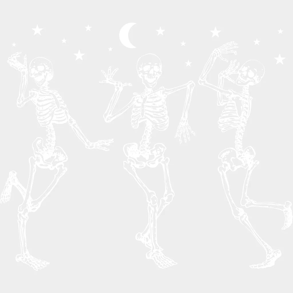 Halloween Skaleten Dancing Design - Dtf Heat Transfer