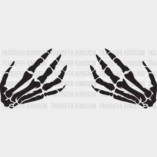 Halloween Skeleton Hand Design - Dtf Heat Transfer