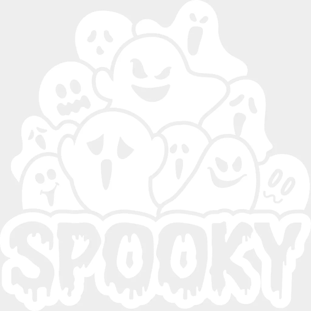 Halloween Spooky Ghost Design - Dtf Heat Transfer