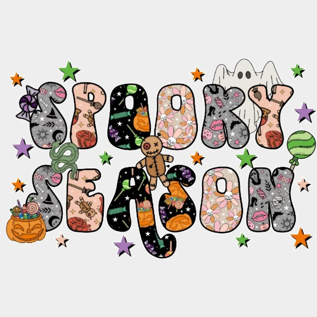 Halloween Spooky Season Design - Dtf Heat Transfer