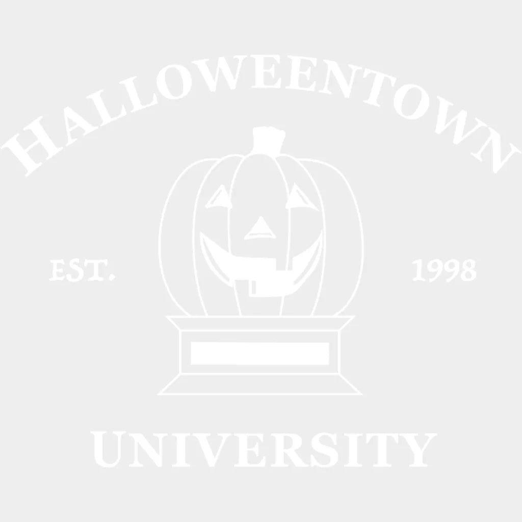 Halloweentown University Est.1998 Smiley Pumpkin Design - Dtf Heat Transfer