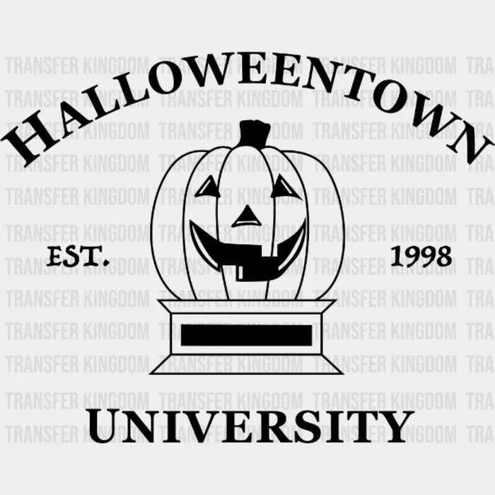 Halloweentown University Est.1998 Smiley Pumpkin Design - DTF heat transfer