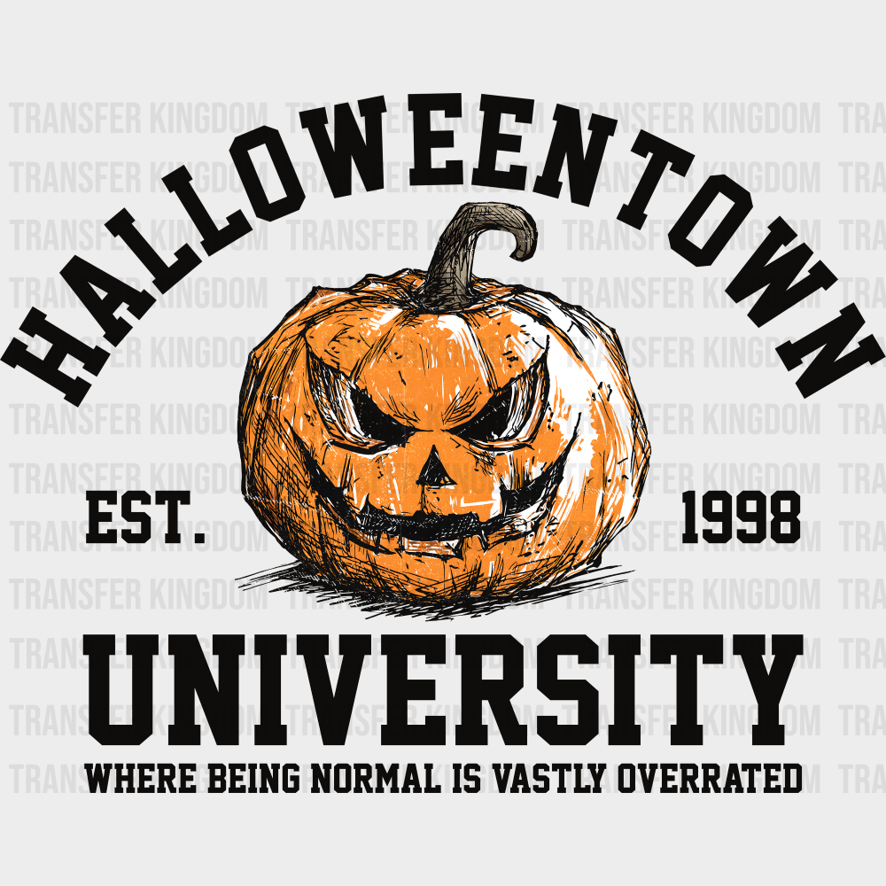 Halloweentown University Halloween DTF Transfer Adult Unisex S & M (10’’) / Dark Color Design (See Imaging)