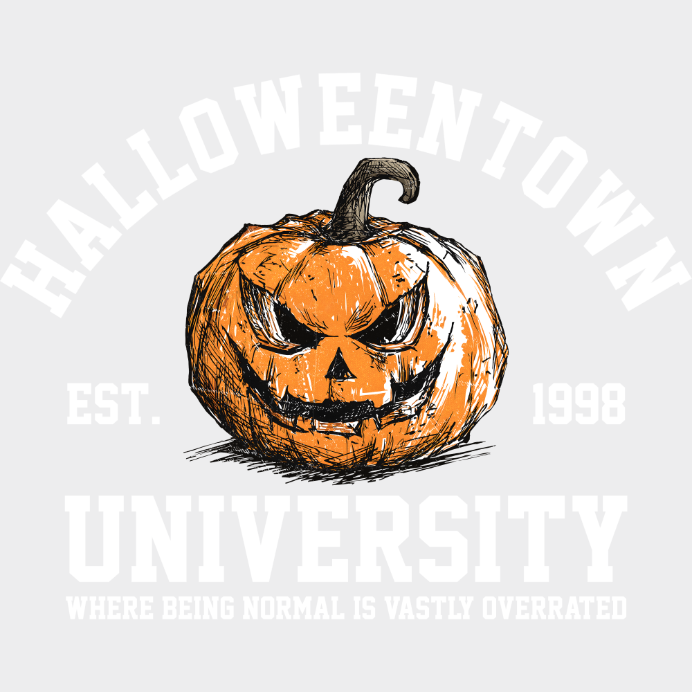 Halloweentown University Halloween DTF Transfer Adult Unisex S & M (10’’) / Light Color Design (See Imaging)