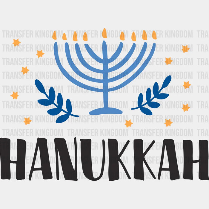 Hanukkah Candlestick Design - Hanukkah DTF heat transfer