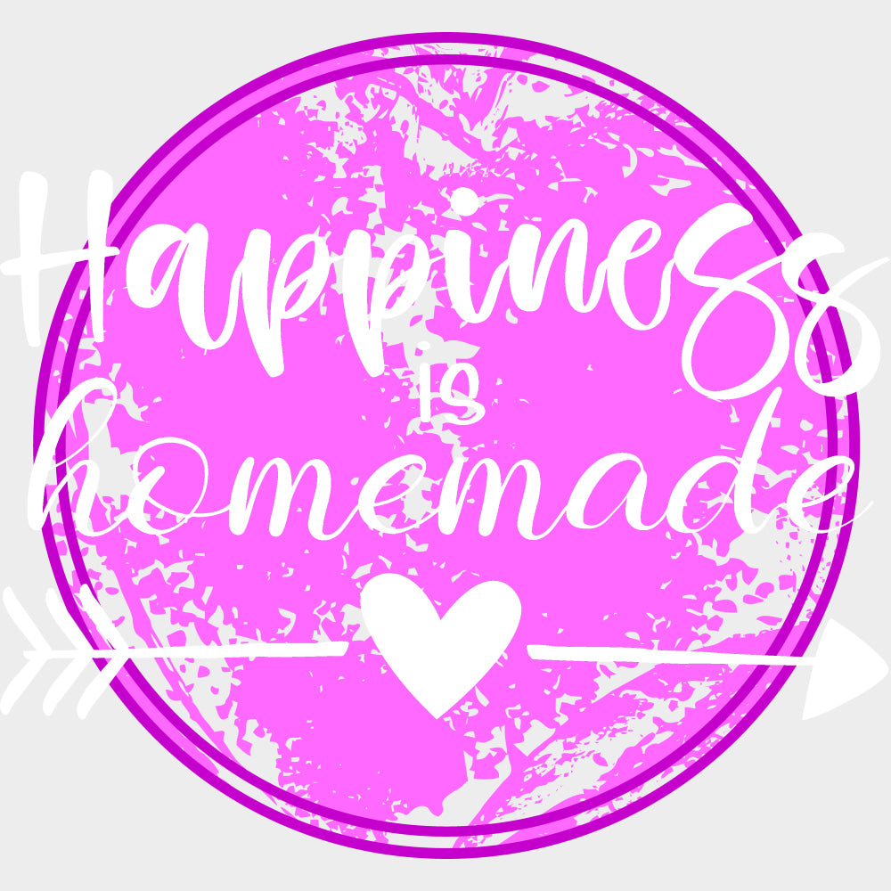 Happiness Is Homemade Purple Design - Family DTF Transfers Adult Unisex - S & M (10’’) / Light Color Design (See
