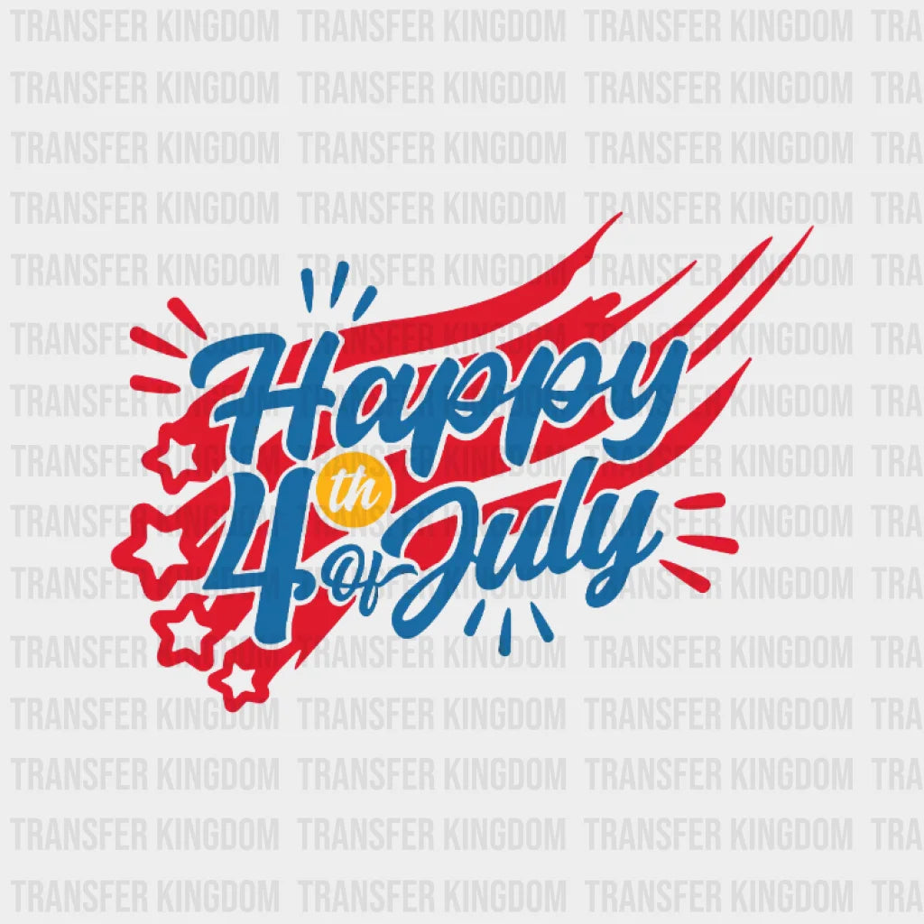 Happy 4Th Of July Dtf Transfer