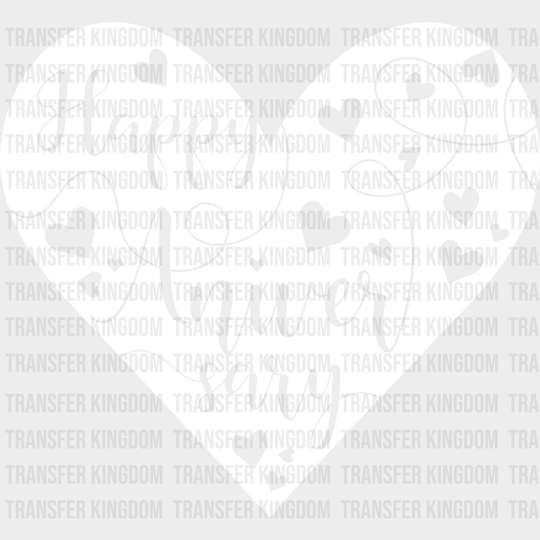 Happy Anniversary Heart - Dtf Heat Transfer Unisex S & M (10’’) / Light Color Design See Imaging