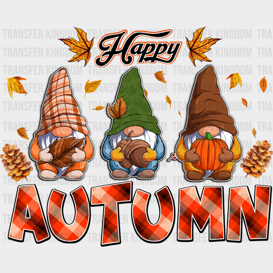 Happy Autumn Gnomes - Fall Dtf Transfer