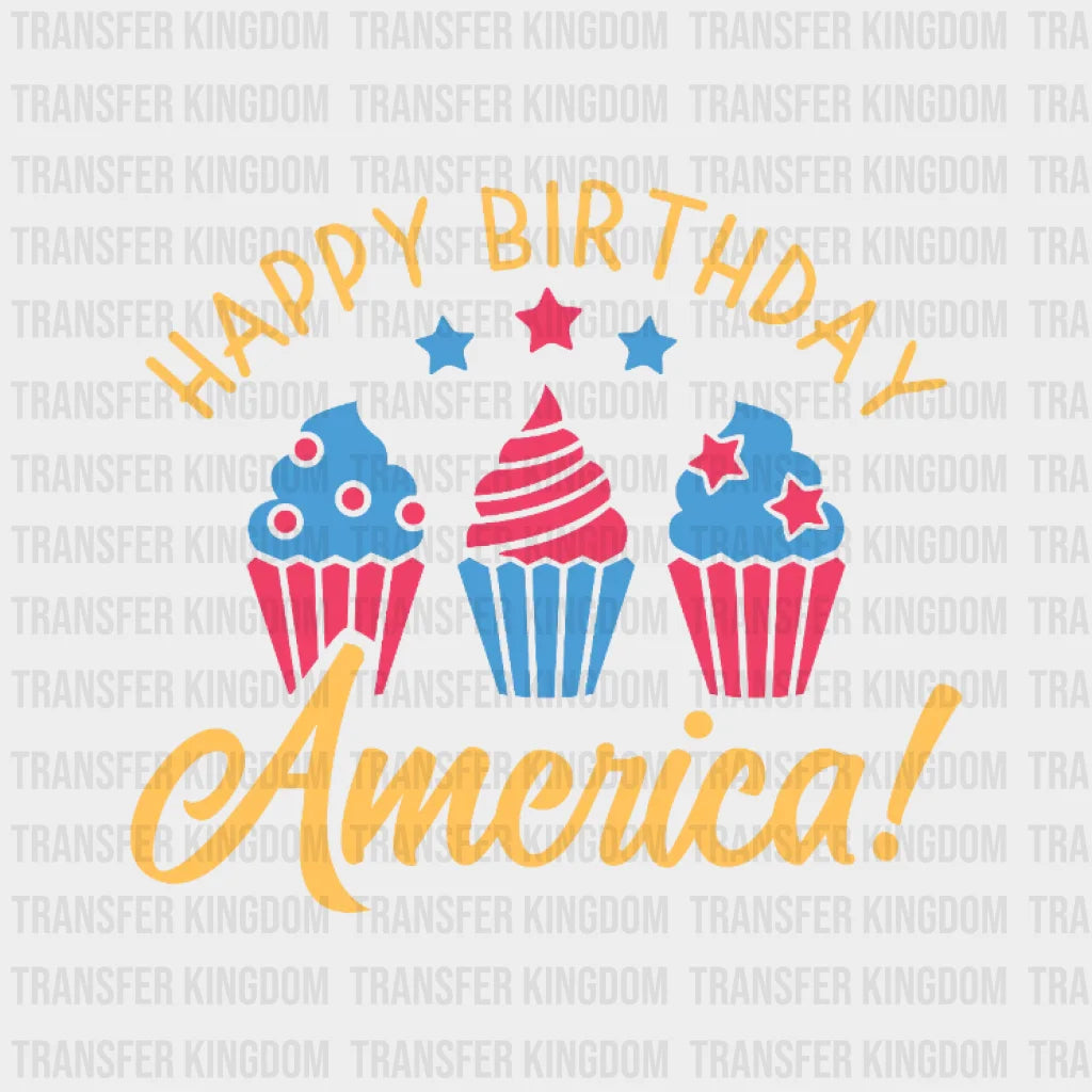 Happy Birthday America Dtf Transfer