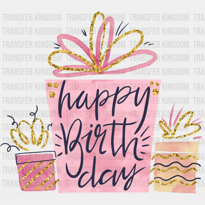 Happy Birthday Boxes - Birthday DTF heat transfer