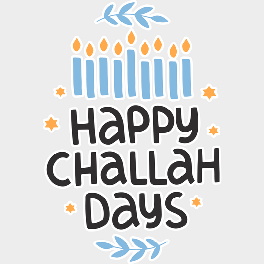 Happy Challah Days - Hanukkah Dtf Heat Transfer Unisex S & M (10’’) / Light Color Design (See