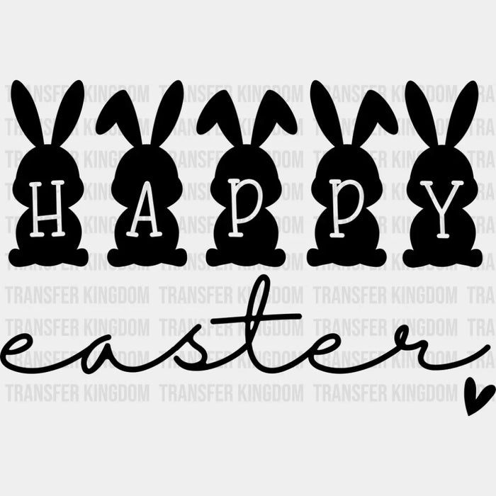 Happy Easter B&W Design - Easter DTF Transfer