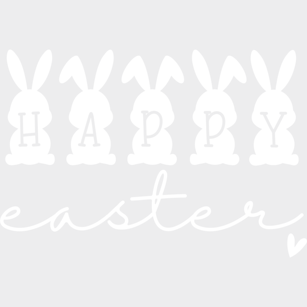 Happy Easter B&W Design - Easter DTF Transfer Adult Unisex - S & M (10’’) / Light Color Design (See Imaging)
