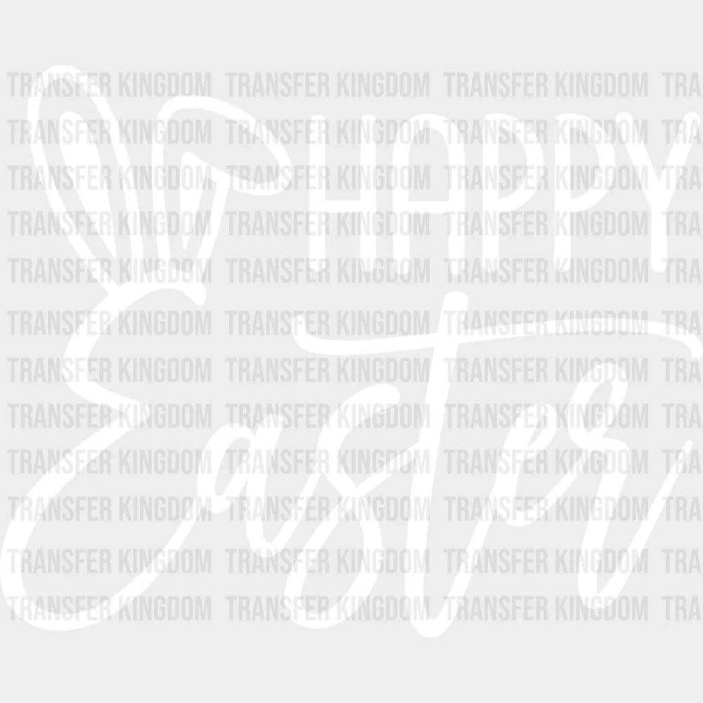 Happy Easter Bunny Ear Design- Dtf Heat Transfer