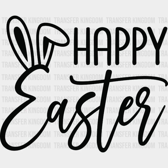 Happy Easter Bunny Ear Design- DTF heat transfer