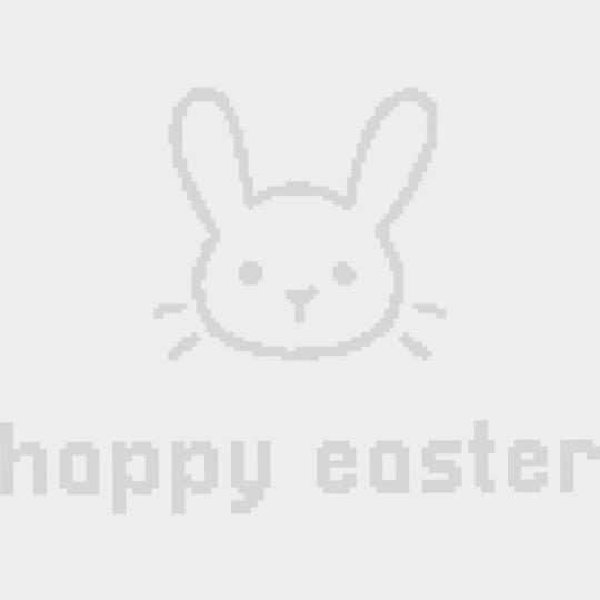Happy Easter Rabbit Pixelated - Easter DTF Transfer Adult Unisex - S & M (10’’) / Light Color Design (See Imaging)