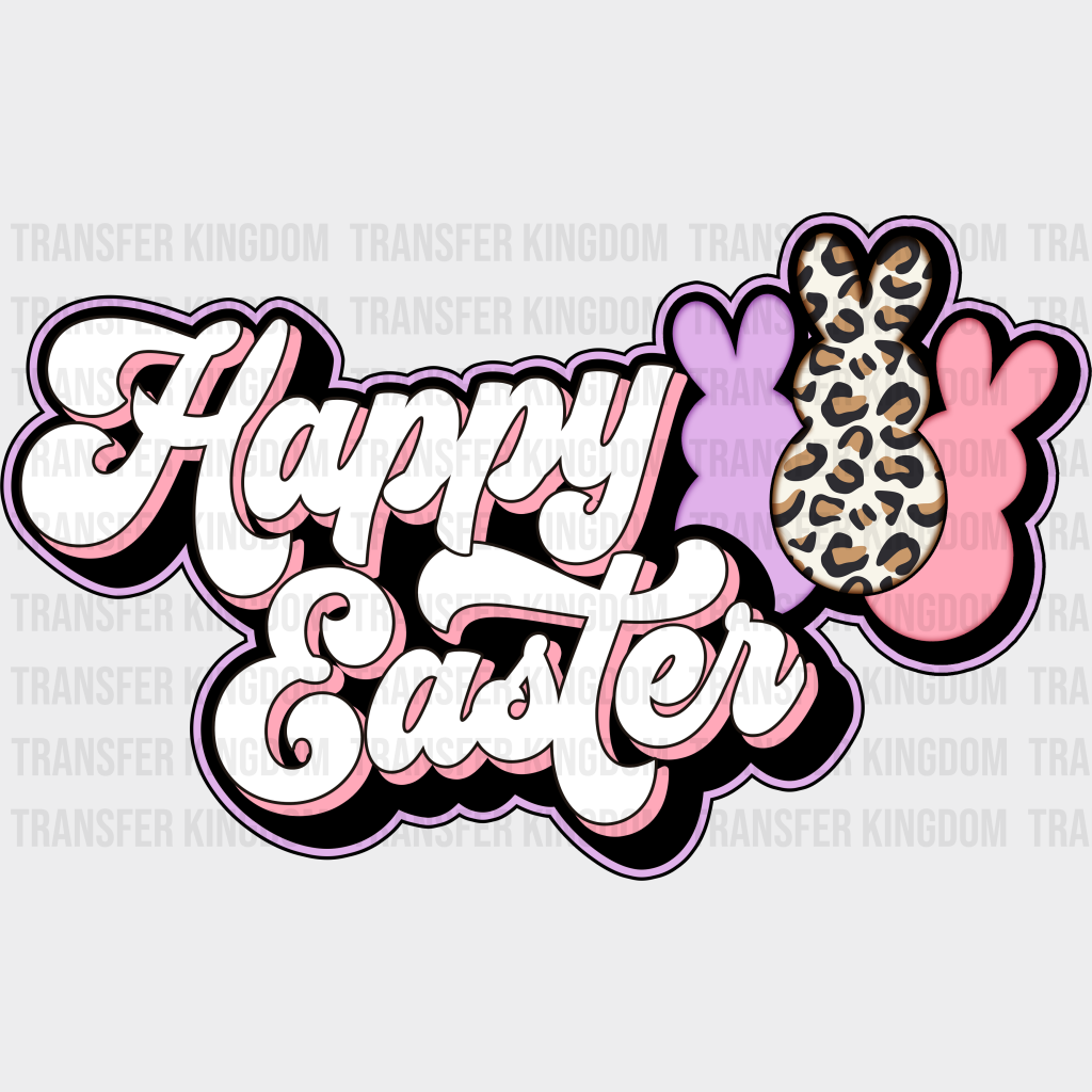 Happy Easter Retro Design - Dtf Heat Transfer